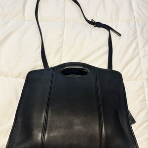 Coach Black Leather Tote Bag vintage #9995
